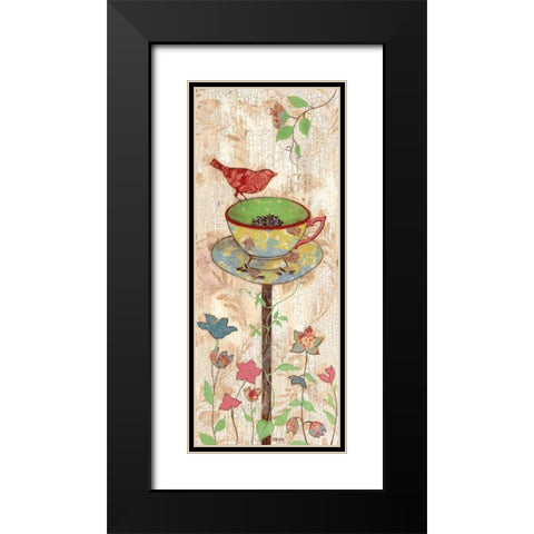 Garden Party II Black Modern Wood Framed Art Print with Double Matting by Tava Studios