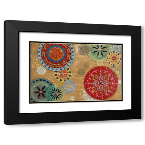 Woodstock Black Modern Wood Framed Art Print with Double Matting by Tava Studios