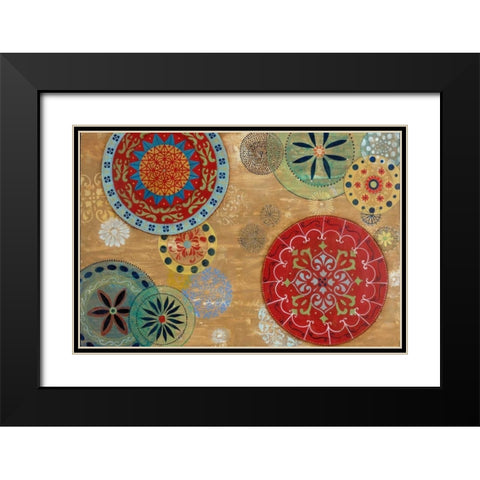 Woodstock Black Modern Wood Framed Art Print with Double Matting by Tava Studios