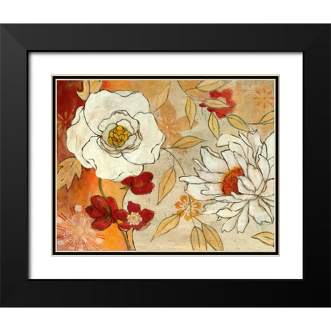 Lush Crimson I Black Modern Wood Framed Art Print with Double Matting by Robinson, Carol