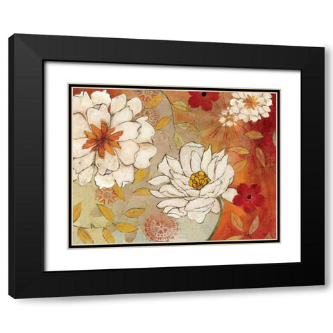 Lush Crimson II Black Modern Wood Framed Art Print with Double Matting by Robinson, Carol