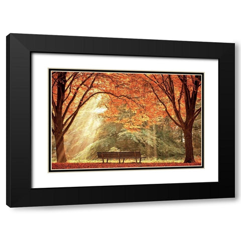Sun Never Set Black Modern Wood Framed Art Print with Double Matting by Van de Goor, Lars