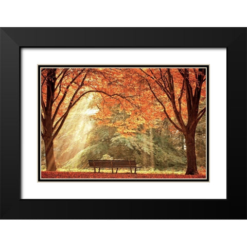 Sun Never Set Black Modern Wood Framed Art Print with Double Matting by Van de Goor, Lars
