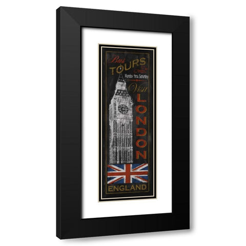 London Tours Black Modern Wood Framed Art Print with Double Matting by Knutsen, Conrad