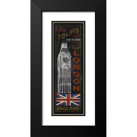 London Tours Black Modern Wood Framed Art Print with Double Matting by Knutsen, Conrad