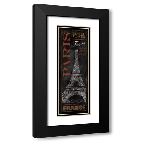 Paris Tours Black Modern Wood Framed Art Print with Double Matting by Knutsen, Conrad