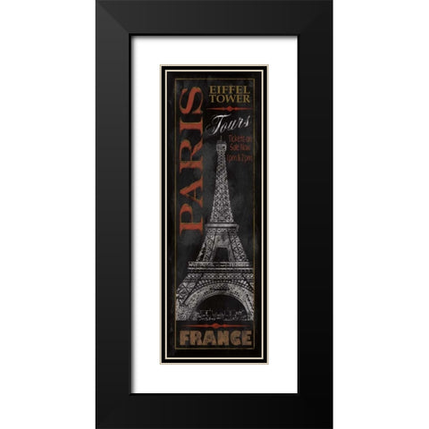 Paris Tours Black Modern Wood Framed Art Print with Double Matting by Knutsen, Conrad
