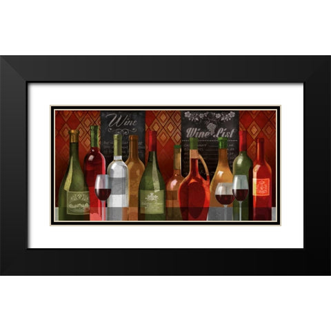 Wine Tasting Black Modern Wood Framed Art Print with Double Matting by Knutsen, Conrad