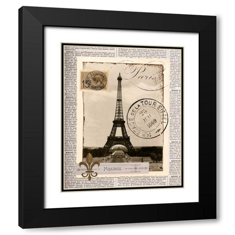 Paris Memories Black Modern Wood Framed Art Print with Double Matting by Craven, Katrina