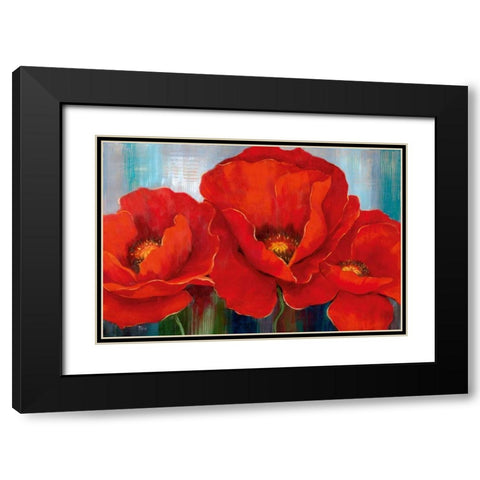 Magnifique En Rouge Black Modern Wood Framed Art Print with Double Matting by Nan