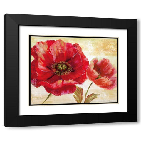 Passion For Poppies I Black Modern Wood Framed Art Print with Double Matting by Nan