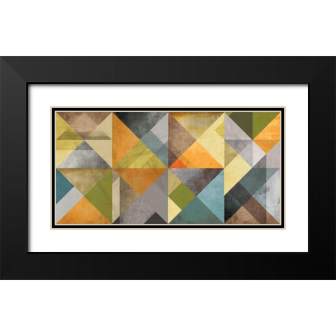 Quilt Black Modern Wood Framed Art Print with Double Matting by Craven, Katrina