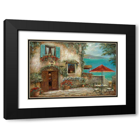 Ombrello Rosso Black Modern Wood Framed Art Print with Double Matting by Manning, Ruane