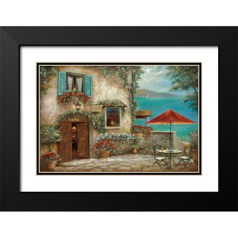 Ombrello Rosso Black Modern Wood Framed Art Print with Double Matting by Manning, Ruane