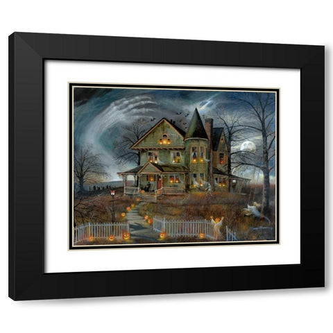 Haunted House Black Modern Wood Framed Art Print with Double Matting by Manning, Ruane
