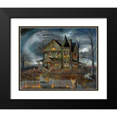 Haunted House Black Modern Wood Framed Art Print with Double Matting by Manning, Ruane