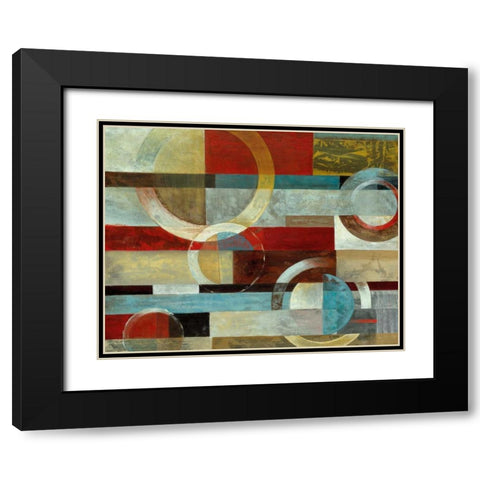 Earths Collide Black Modern Wood Framed Art Print with Double Matting by Tava Studios