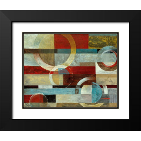 Earths Collide Black Modern Wood Framed Art Print with Double Matting by Tava Studios
