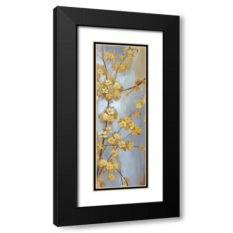 Forsythia Garden I Black Modern Wood Framed Art Print with Double Matting by Nan