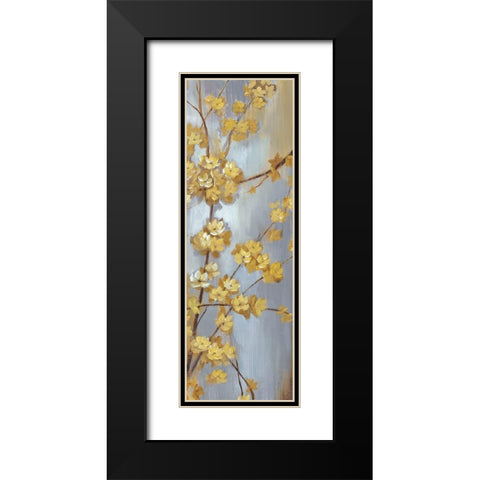 Forsythia Garden I Black Modern Wood Framed Art Print with Double Matting by Nan