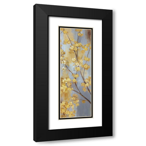 Forsythia Garden II Black Modern Wood Framed Art Print with Double Matting by Nan