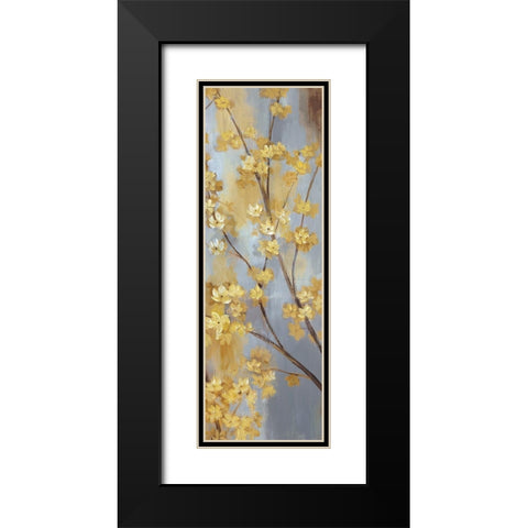 Forsythia Garden II Black Modern Wood Framed Art Print with Double Matting by Nan