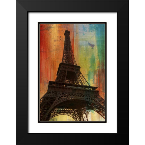 Tour Eiffel Black Modern Wood Framed Art Print with Double Matting by Craven, Katrina