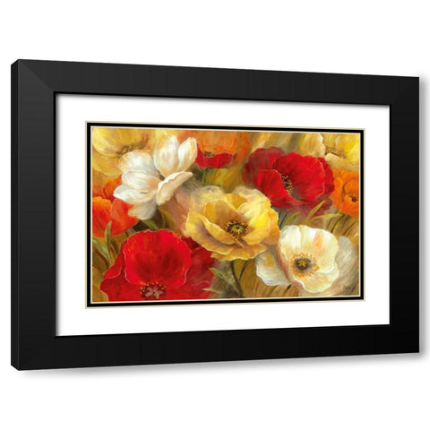 Jardin d Or Black Modern Wood Framed Art Print with Double Matting by Nan