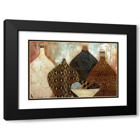 Touch of Exotic Black Modern Wood Framed Art Print with Double Matting by Tava Studios