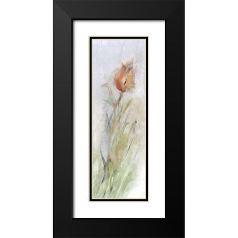 Tulip Breeze II Black Modern Wood Framed Art Print with Double Matting by Calascibetta, Mike