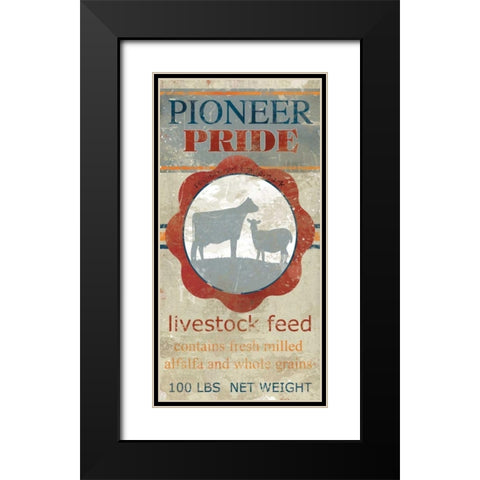 Feed Sack I Black Modern Wood Framed Art Print with Double Matting by Robinson, Carol