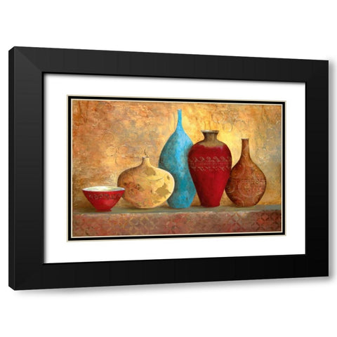 Villa Romantica Black Modern Wood Framed Art Print with Double Matting by Tava Studios