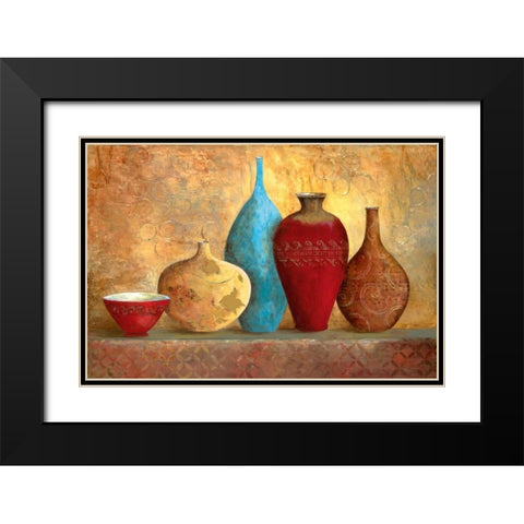 Villa Romantica Black Modern Wood Framed Art Print with Double Matting by Tava Studios