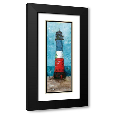 Lighthouse Black Modern Wood Framed Art Print with Double Matting by Craven, Katrina