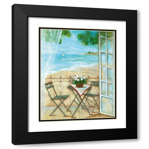 Veranda Vista I Black Modern Wood Framed Art Print with Double Matting by Tava Studios