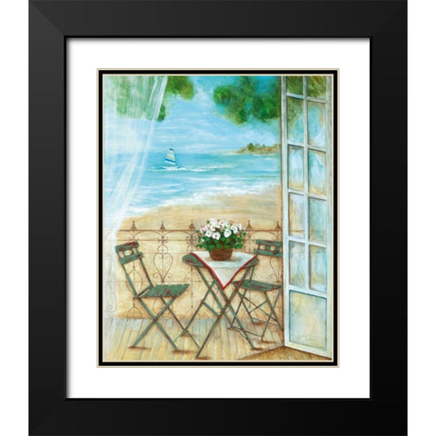 Veranda Vista I Black Modern Wood Framed Art Print with Double Matting by Tava Studios