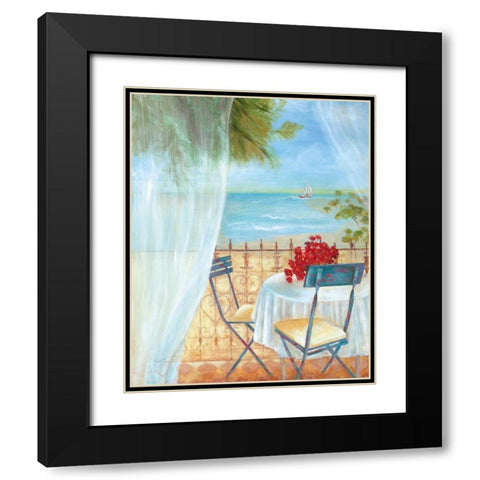 Veranda Vista II Black Modern Wood Framed Art Print with Double Matting by Tava Studios