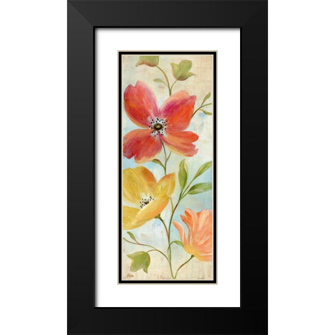 Spring Hues I Black Modern Wood Framed Art Print with Double Matting by Nan