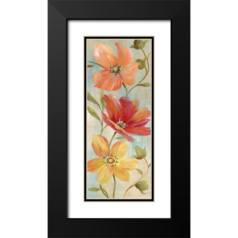 Spring Hues II Black Modern Wood Framed Art Print with Double Matting by Nan