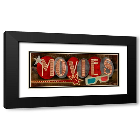 Movies Black Modern Wood Framed Art Print with Double Matting by Knutsen, Conrad