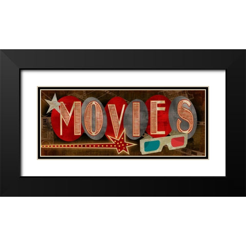 Movies Black Modern Wood Framed Art Print with Double Matting by Knutsen, Conrad