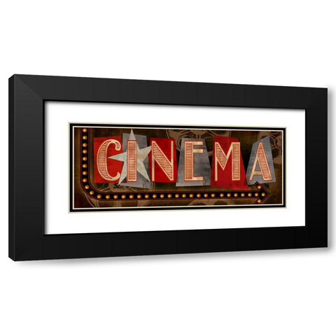 Cinema Black Modern Wood Framed Art Print with Double Matting by Knutsen, Conrad