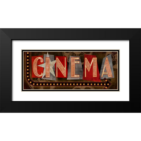 Cinema Black Modern Wood Framed Art Print with Double Matting by Knutsen, Conrad