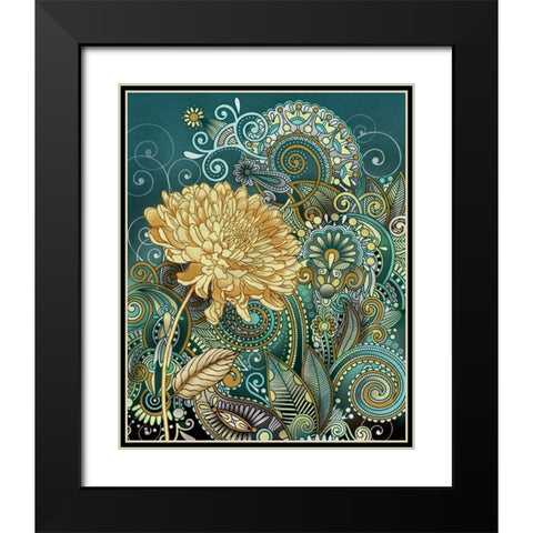 Inspired Blooms I Black Modern Wood Framed Art Print with Double Matting by Knutsen, Conrad