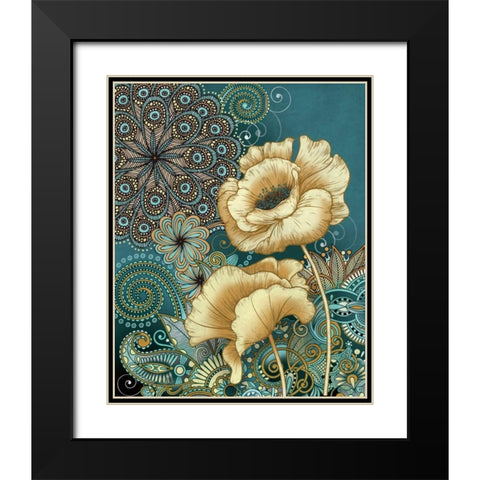 Inspired Blooms II Black Modern Wood Framed Art Print with Double Matting by Knutsen, Conrad