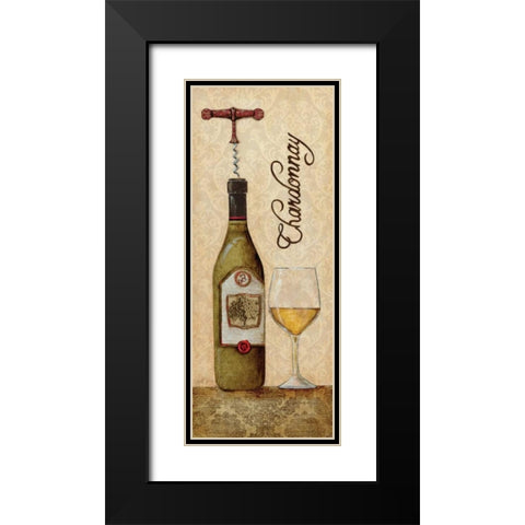 Chardonnay Black Modern Wood Framed Art Print with Double Matting by Tava Studios