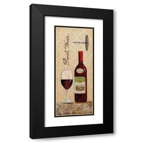 Pinot Black Modern Wood Framed Art Print with Double Matting by Tava Studios
