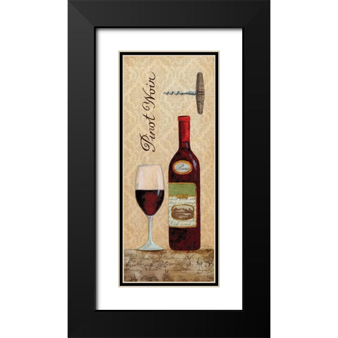 Pinot Black Modern Wood Framed Art Print with Double Matting by Tava Studios