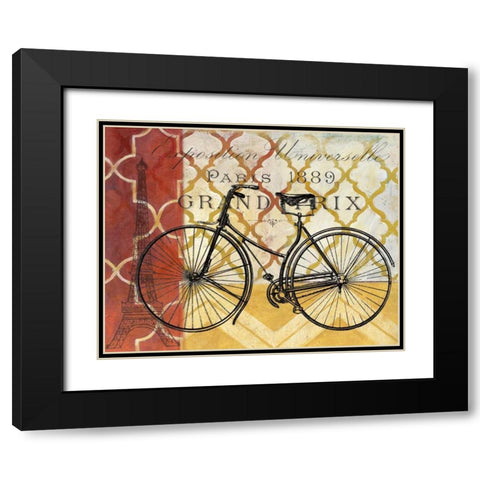 Cyclisme I Black Modern Wood Framed Art Print with Double Matting by Nan