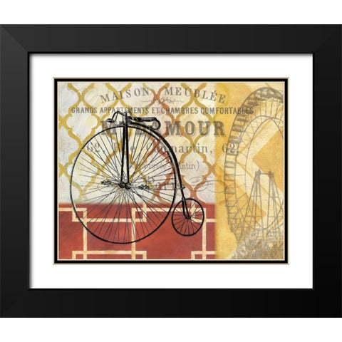 Cyclisme II Black Modern Wood Framed Art Print with Double Matting by Nan